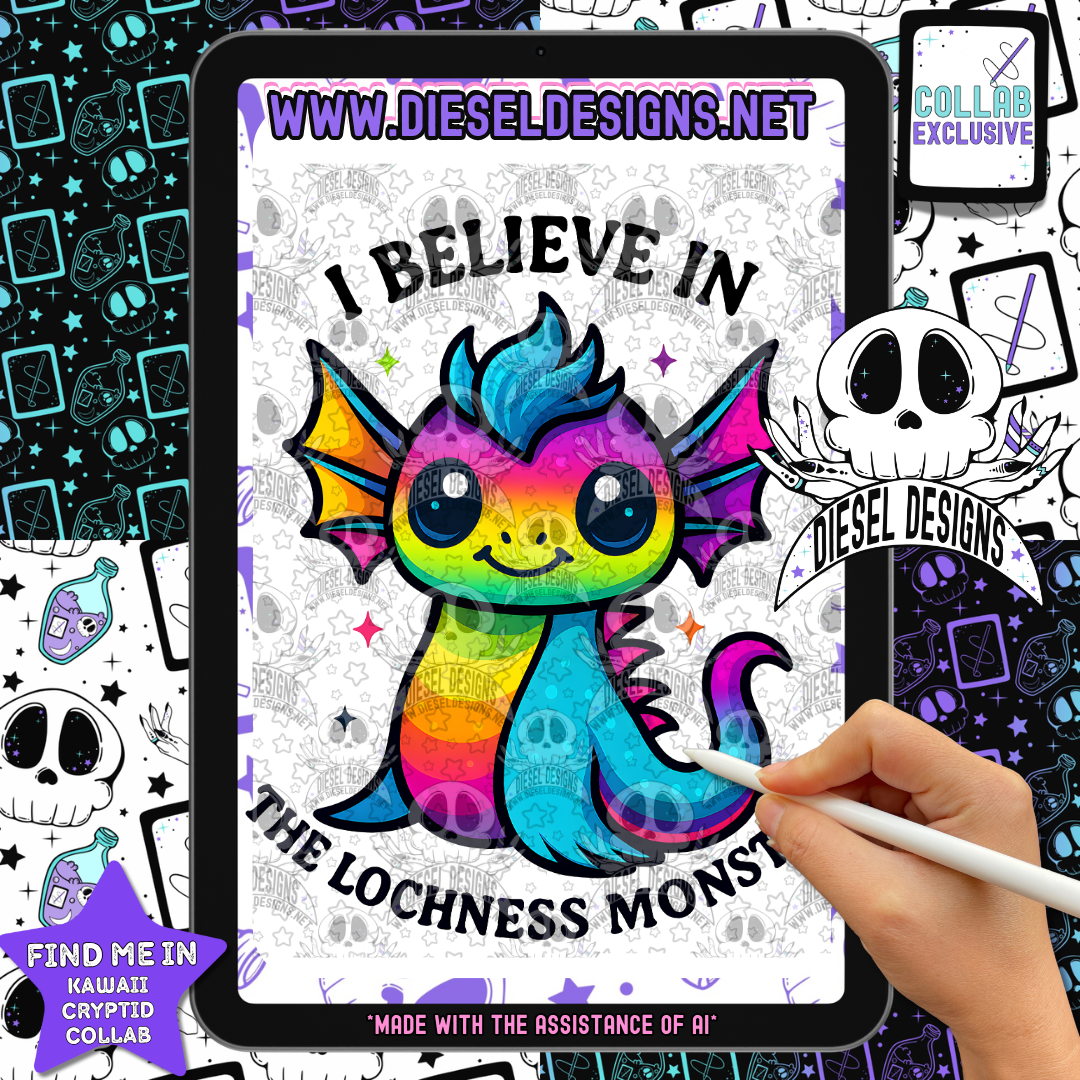 Kawaii Cryptids Collab With Emerald Ink|  Files | PNG | Collab | Seamless