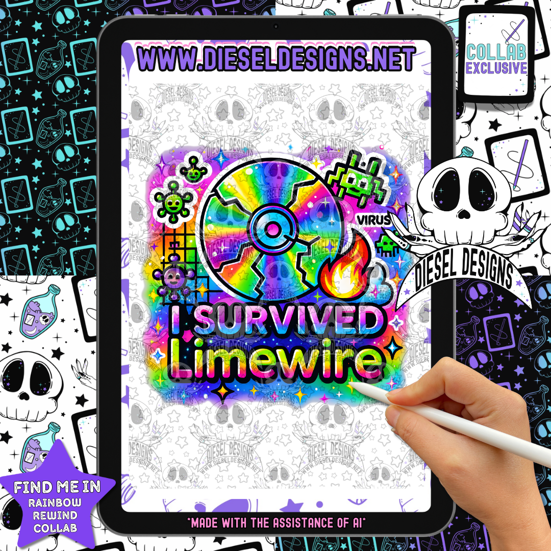 Rainbow Rewind Collab With Rainbow Rat |  Files | PNG | Collab | Tumbler | Seamless