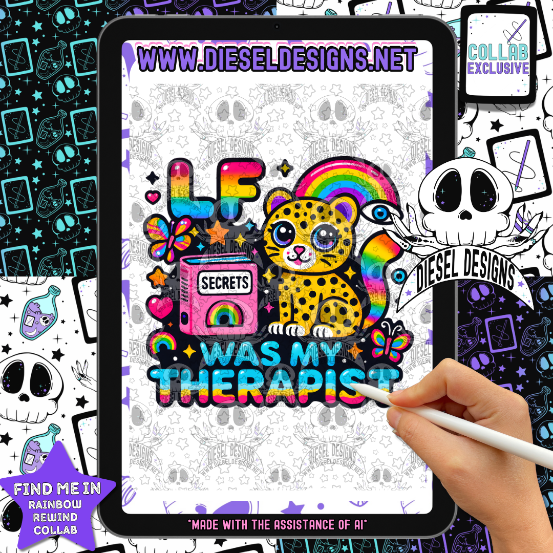 Rainbow Rewind Collab With Rainbow Rat |  Files | PNG | Collab | Tumbler | Seamless