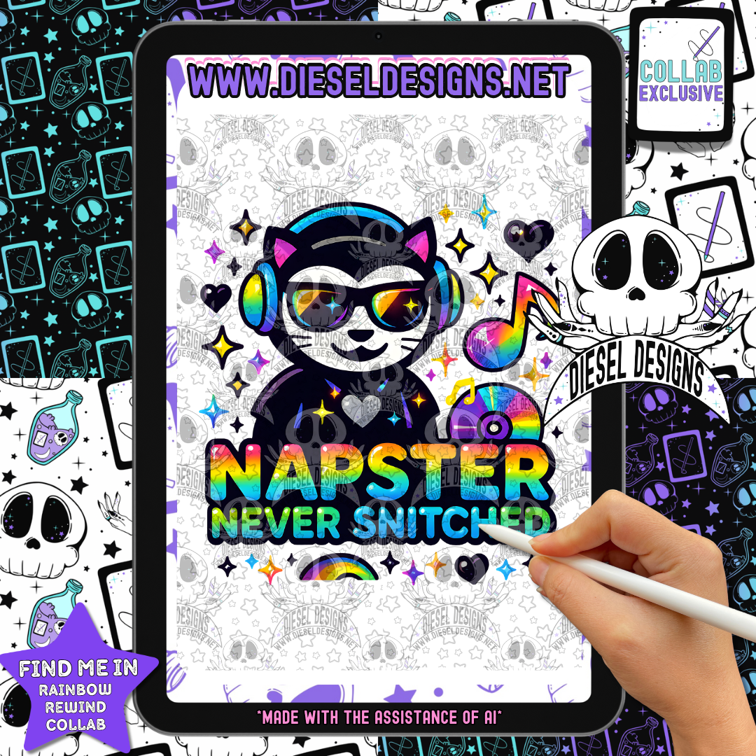 Rainbow Rewind Collab With Rainbow Rat |  Files | PNG | Collab | Tumbler | Seamless