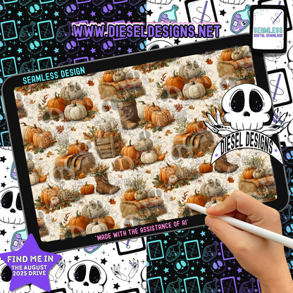 Fall TableCloth Seamless | Seamless File | 300 DPI | 12" x 12" | Digital File only