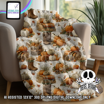 Fall TableCloth Seamless | Seamless File | 300 DPI | 12" x 12" | Digital File only