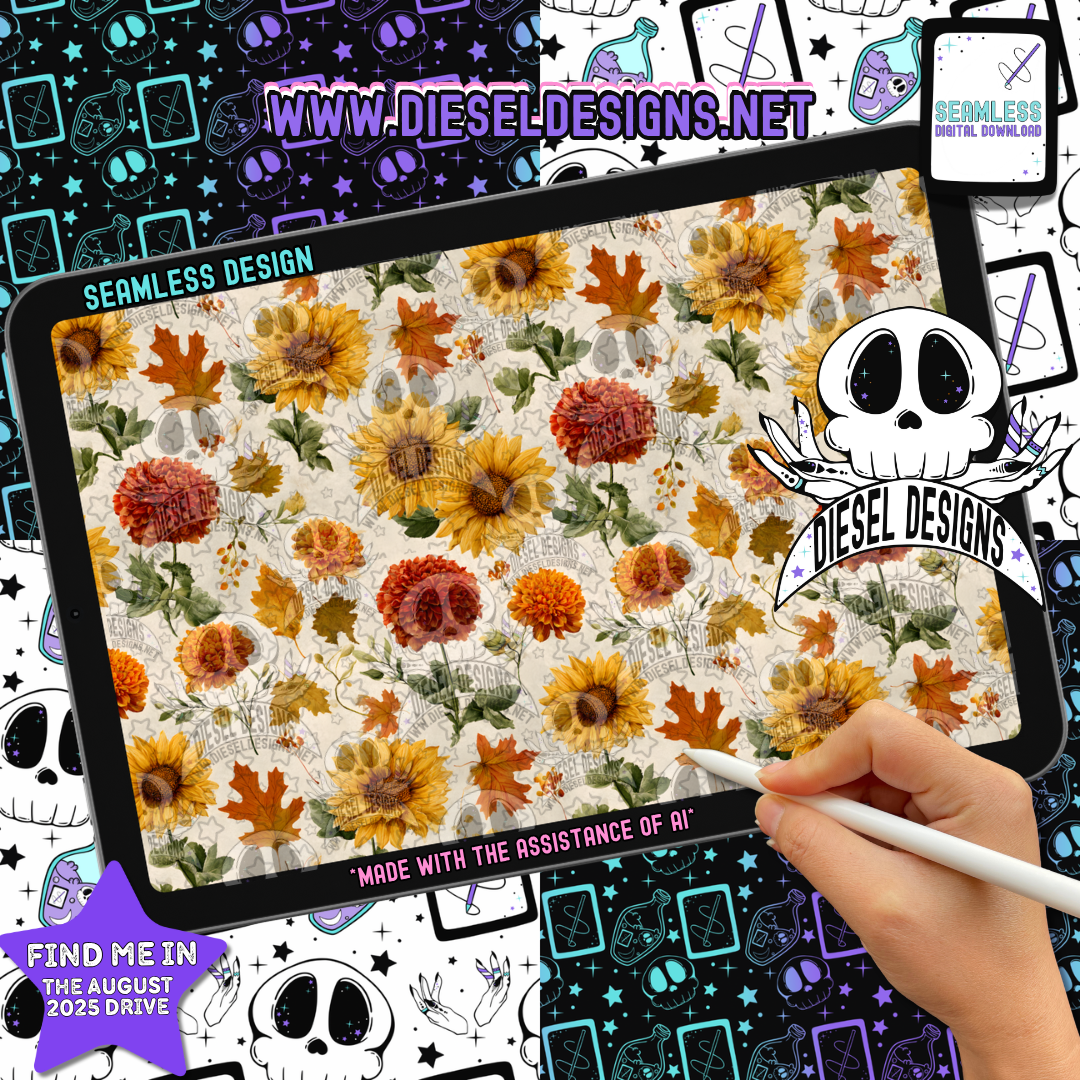 Fall Feelings Seamless | Seamless File | 300 DPI | 12" x 12" | Digital File only