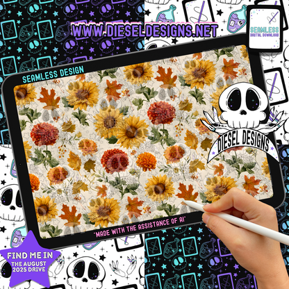Fall Feelings Seamless | Seamless File | 300 DPI | 12" x 12" | Digital File only