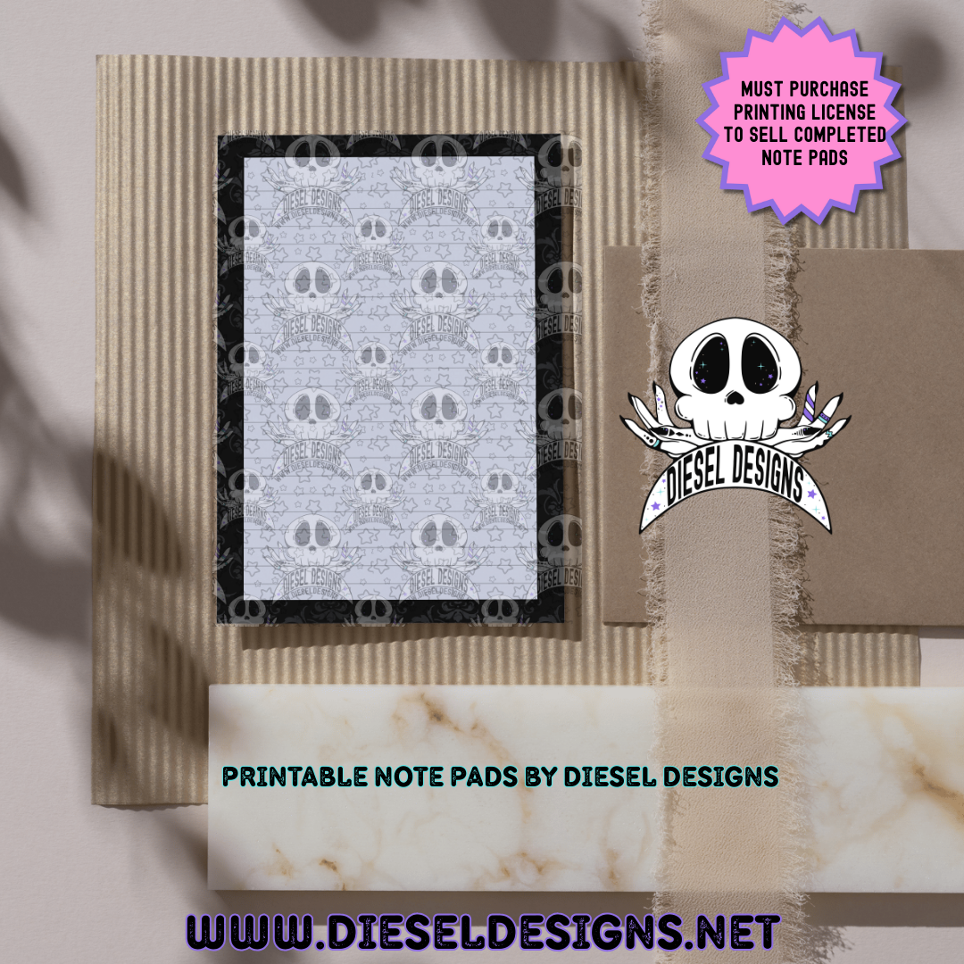 Victorian Filigree Digital Notepad Paper | Lined Stationery for Goodnotes, Notability, & Printable Notepads | Digital Download Only