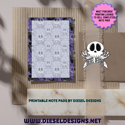Purple Cobwebs Digital Notepad Paper | Lined Stationery for Goodnotes, Notability, & Printable Notepads | Digital Download Only