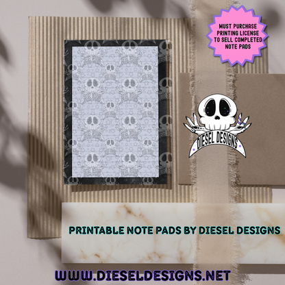 Brushed Black Digital Notepad Paper | Lined Stationery for Goodnotes, Notability, & Printable Notepads | Digital Download Only