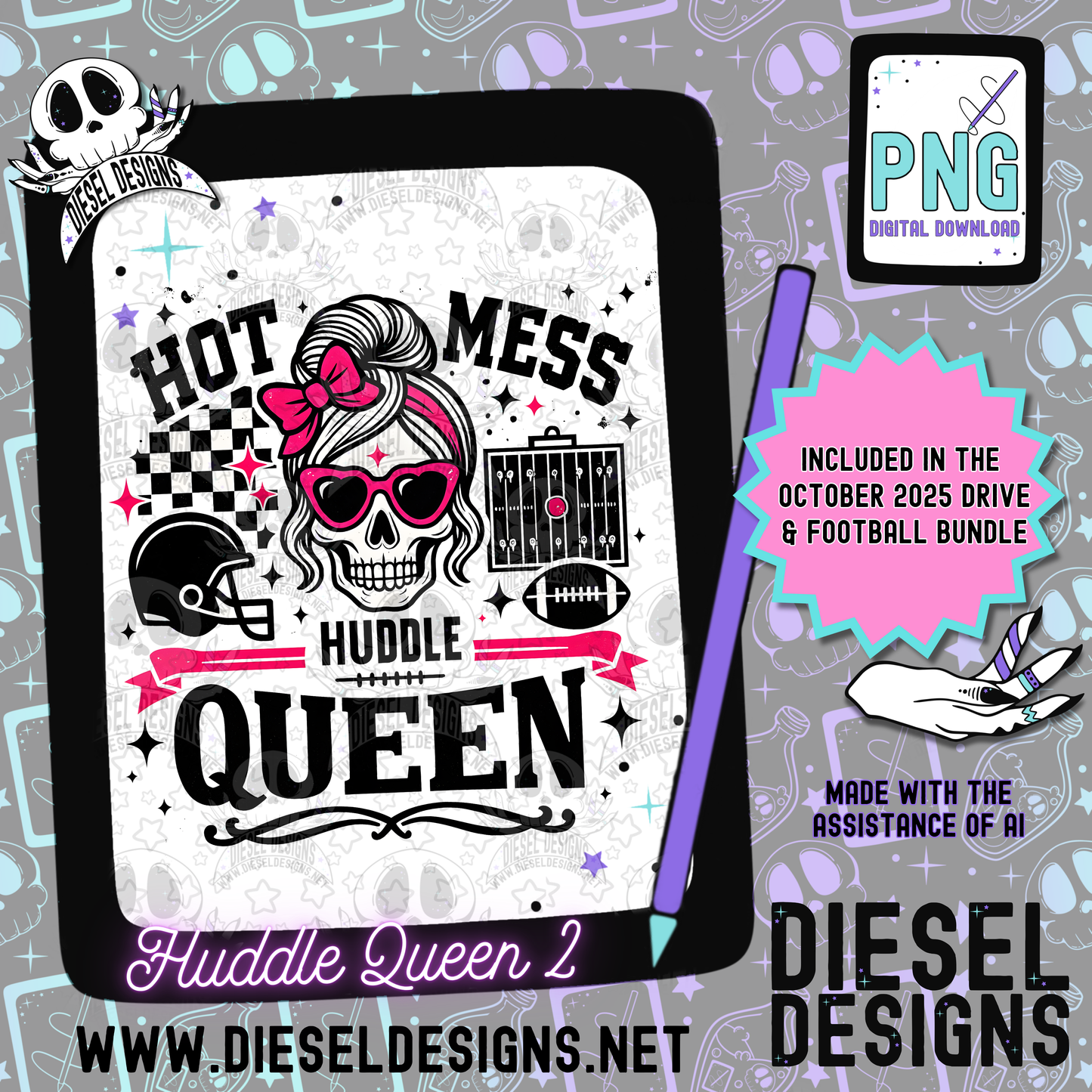 Huddle Queen V2 PNG  | 300 DPI | Transparent PNG | Digital File Only