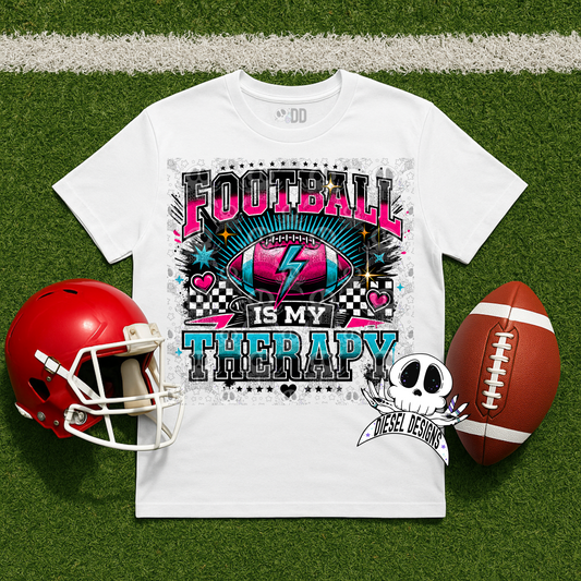 Football Is My Therapy V1 PNG  | 300 DPI | Transparent PNG | Digital File Only