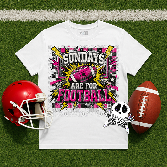 Sundays Are For Football V2 PNG  | 300 DPI | Transparent PNG | Digital File Only