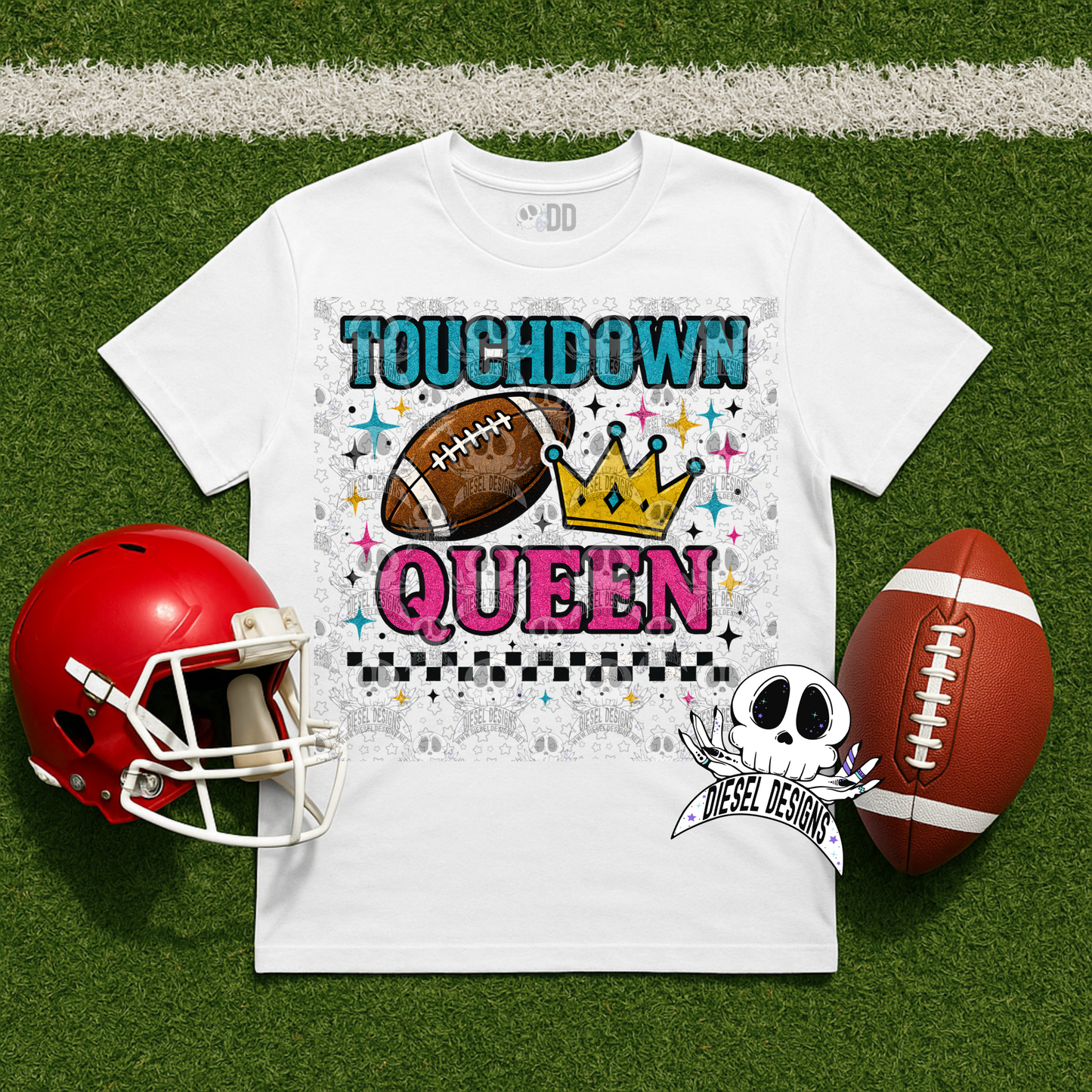 Touchdown Queen PNG  | 300 DPI | Transparent PNG | Digital File Only
