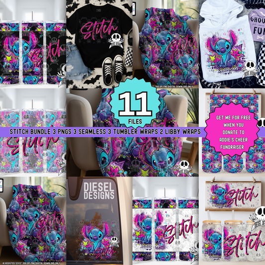 Blue Monster Cheer Fundraiser For Addie All Set Pack