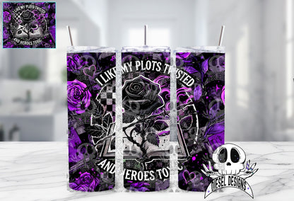 I Like My Plots Twisted Tumbler | 20oz. Tumbler Wrap | 300 DPI | Digital File Only