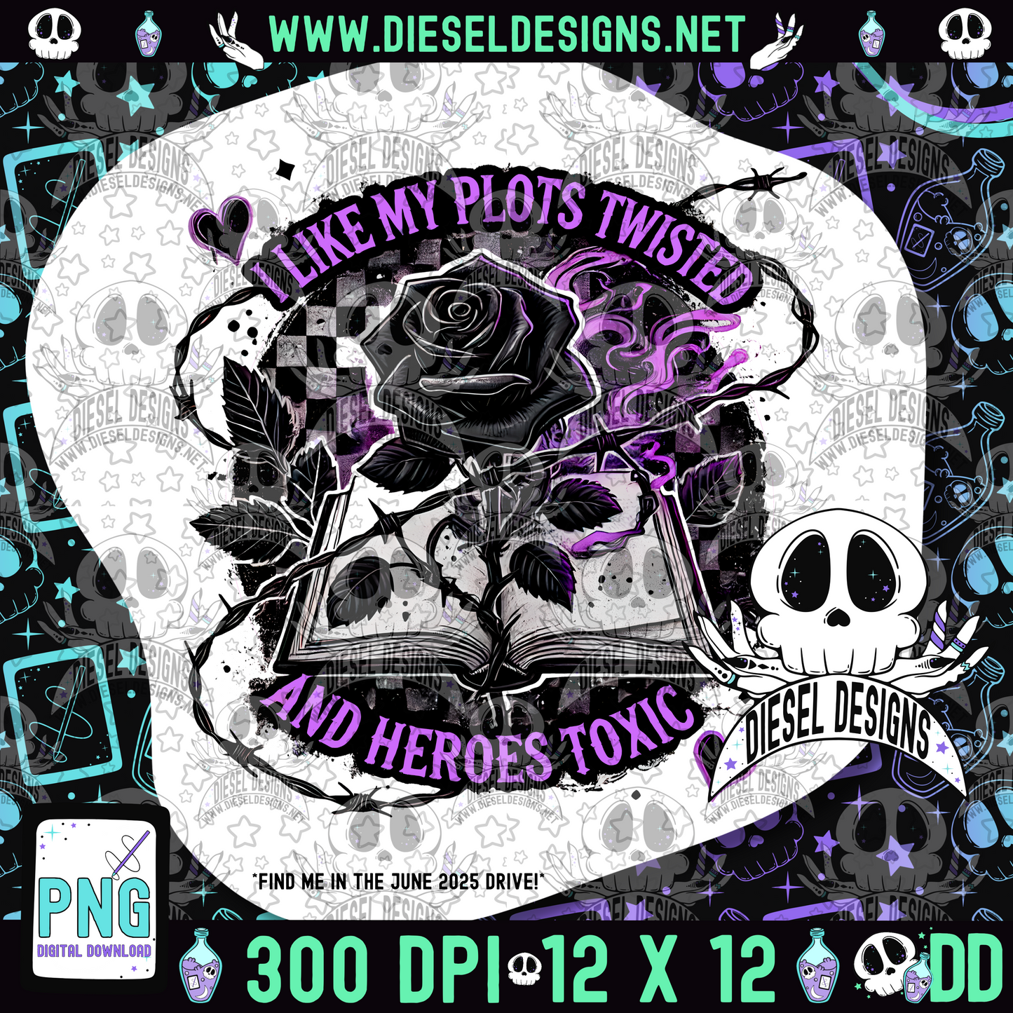 I Like My Plots Twisted Purple PNG  | 300 DPI | Transparent PNG | Digital File Only