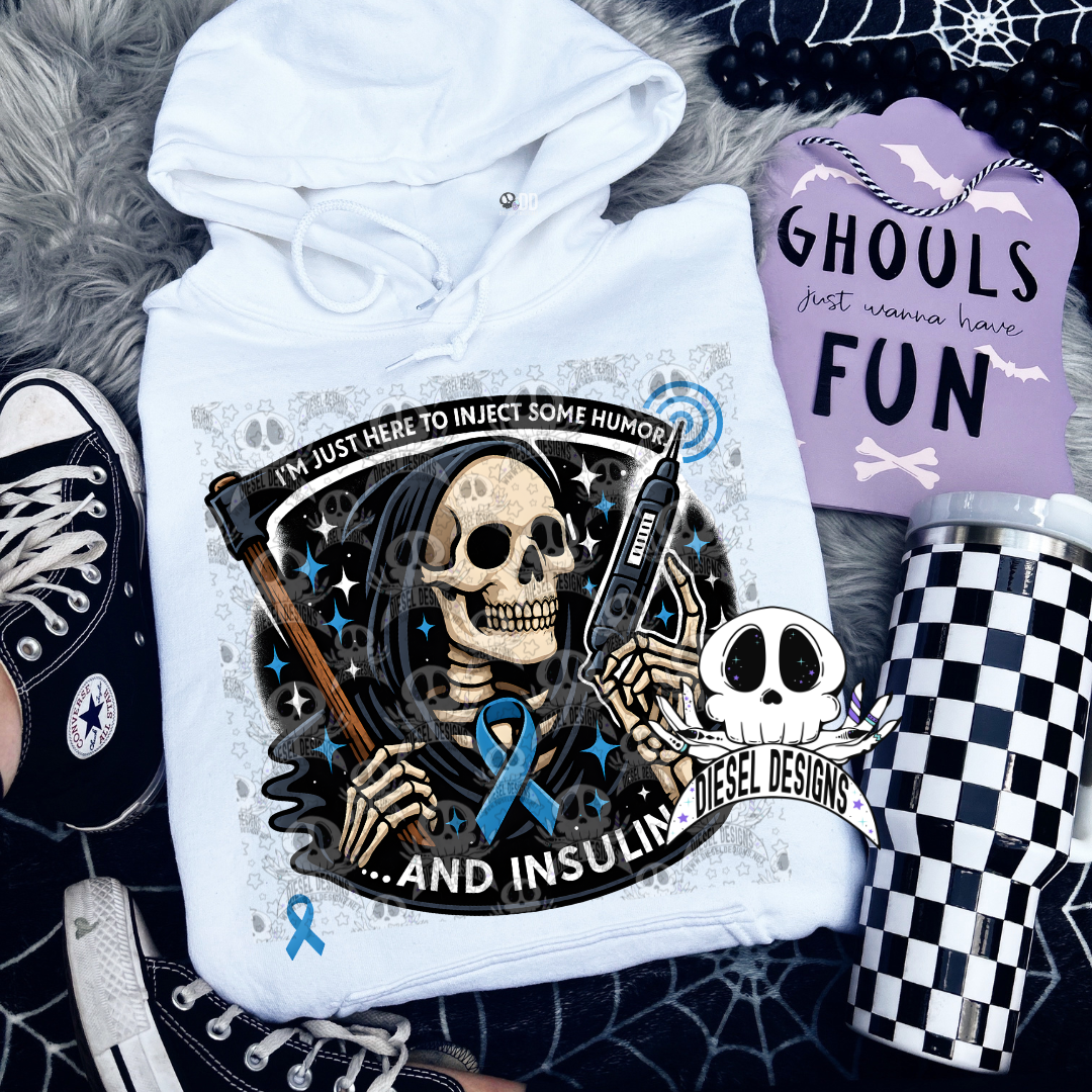 Just Here To Inject Humor PNG  | 300 DPI | Transparent PNG | Digital File Only