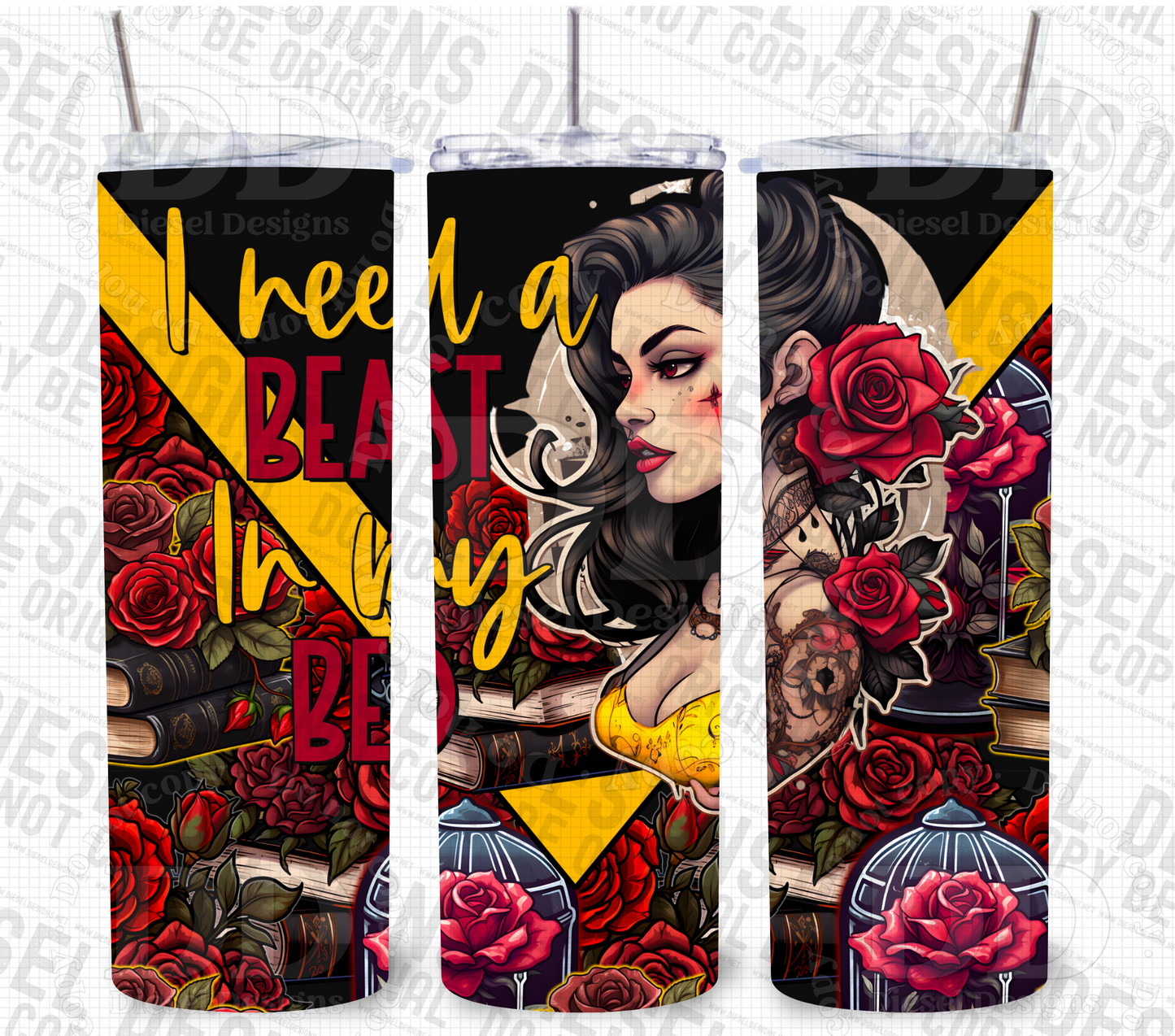 I need a beast | 300 DPI | PNG | Seamless | Tumbler Wraps