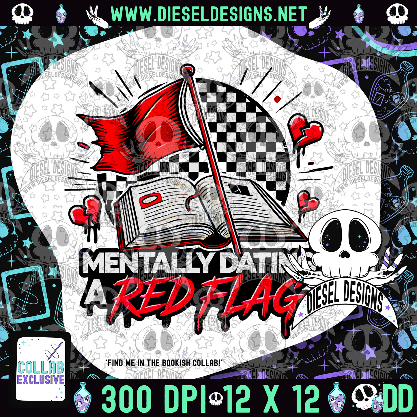 Mentally Dating a Red Flag PNG  | 300 DPI | Transparent PNG | Digital File Only