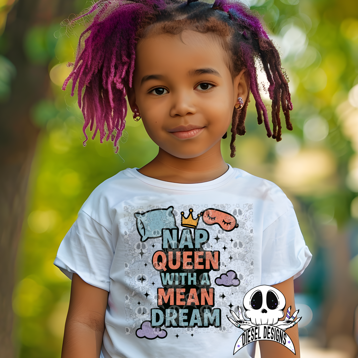 Nap Queen With A Mean Dream PNG  | 300 DPI | Transparent PNG | Digital File Only