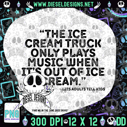 Ice Cream Truck PNG  | 300 DPI | Transparent PNG | Digital File Only