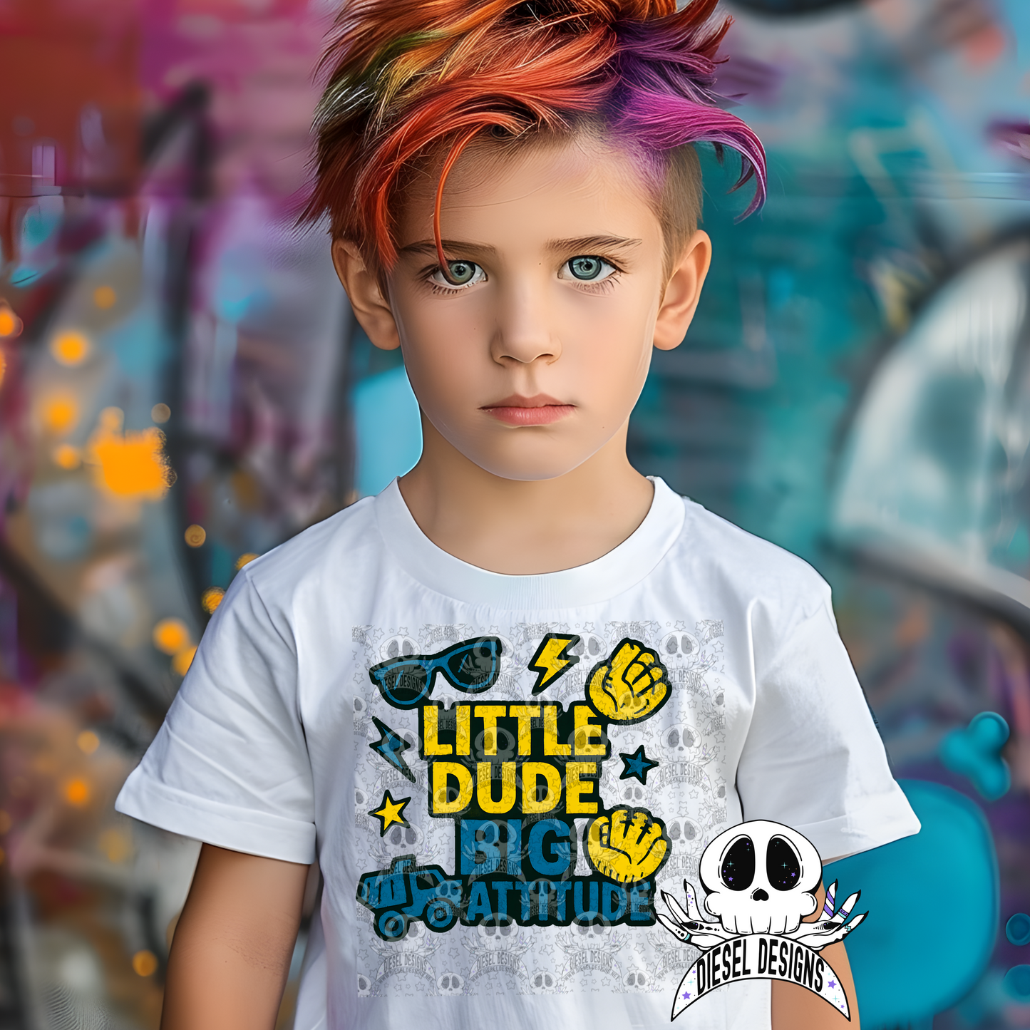 Little Dude Big Attitude PNG  | 300 DPI | Transparent PNG | Digital File Only