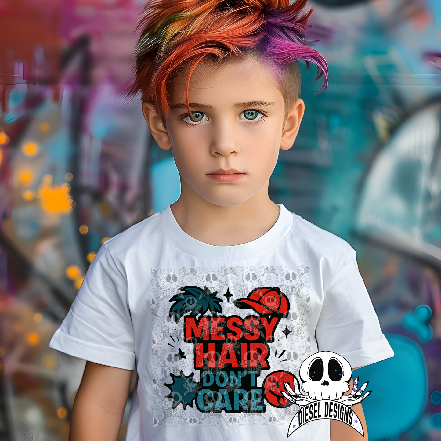 Messy Hair Don't Care PNG  | 300 DPI | Transparent PNG | Digital File Only