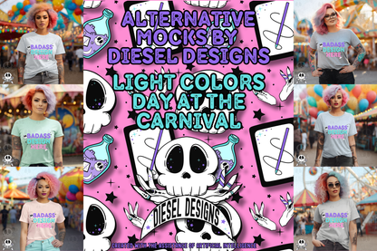 Day At The Carnival Set of 6 Mock Ups | AI Assisted Mock UP | PNG |
