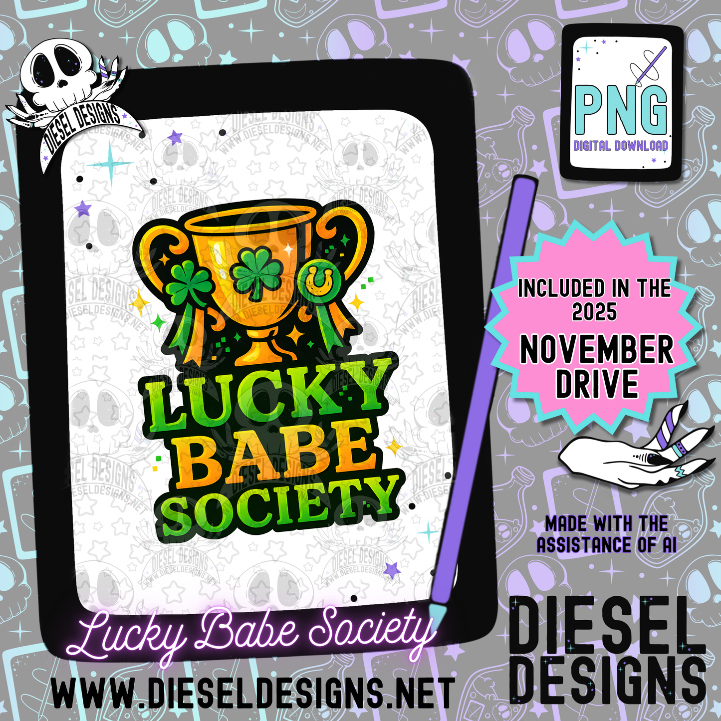 November 2025 Monthly Google Drives | 300 DPI | Transparent PNG | Seamless | Tumbler Wraps | Clipart