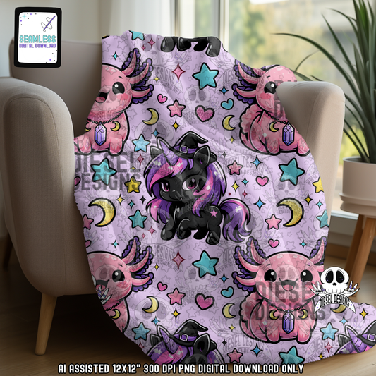 Magical Creatures V1 Seamless | Seamless File | 300 DPI | 12" x 12" | Digital File only