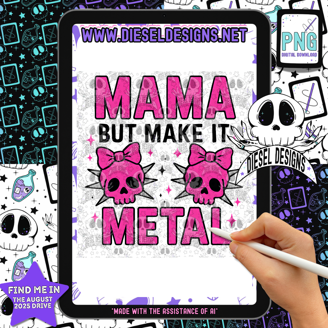 Mama But Make It Metal PNG  | 300 DPI | Transparent PNG | Digital File Only