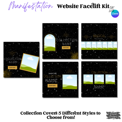 Manifestation Website Kits | Website Kits | Editable graphics included