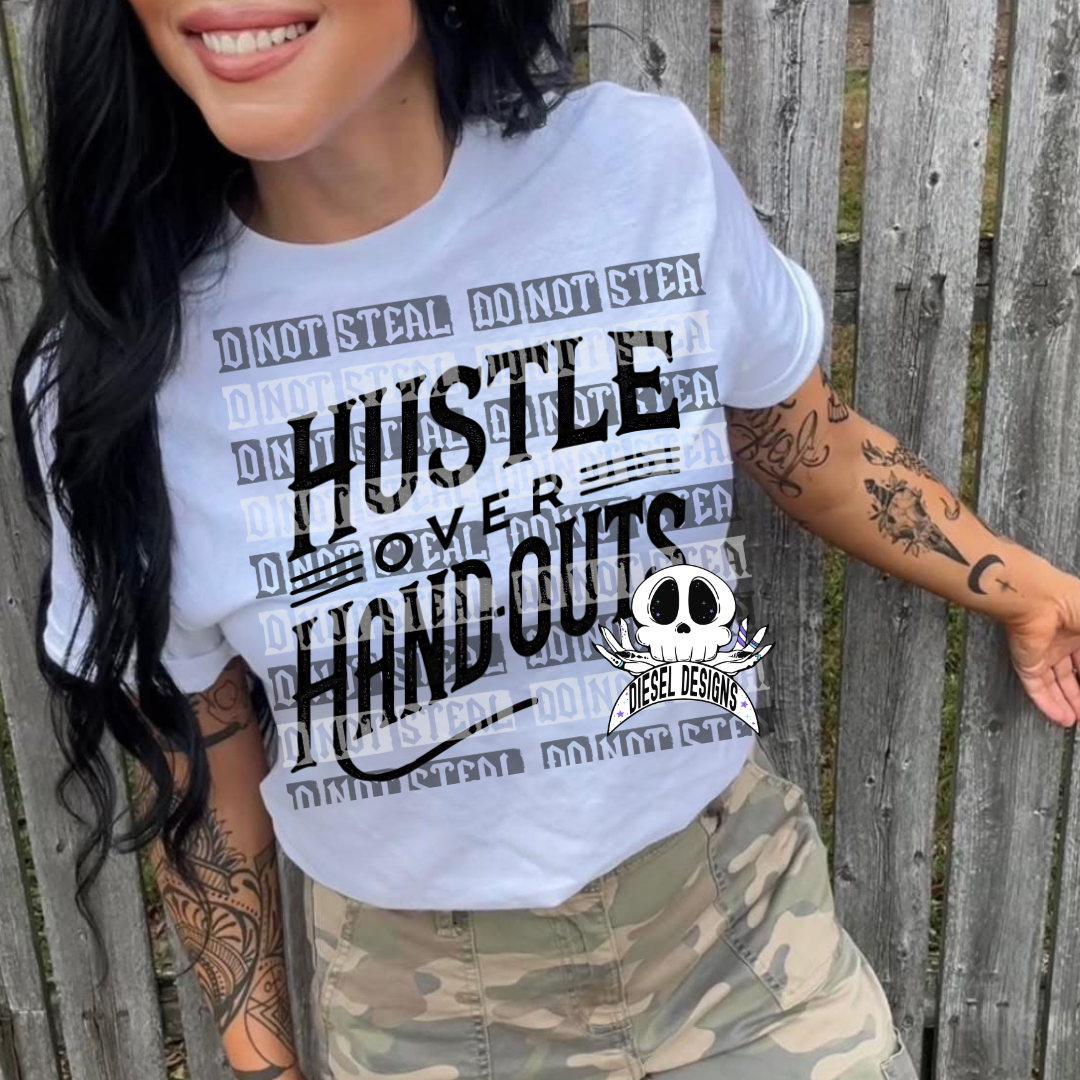 Hustle Over Handouts PNG  | 300 DPI | Transparent PNG | Digital File Only