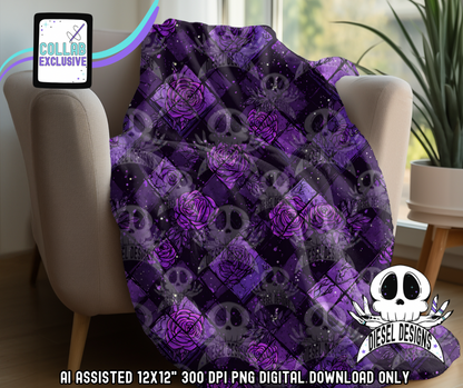 Stained Glass Roses Seamless | Seamless File | 300 DPI | 12" x 12" | Digital File only