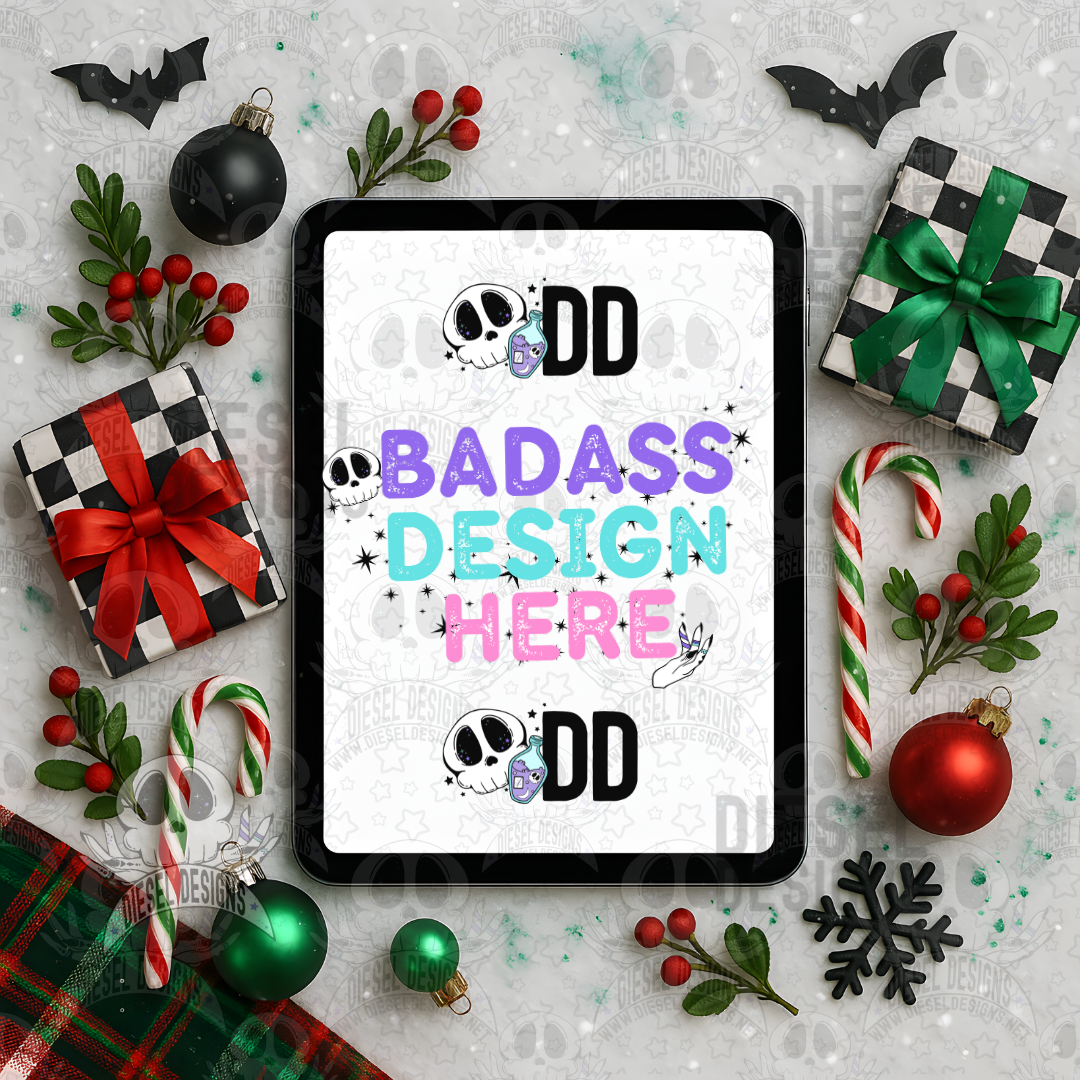 Christmas Themed Ipad AI Assisted Mock UPs Set Of 6 | PNG | Mock Up