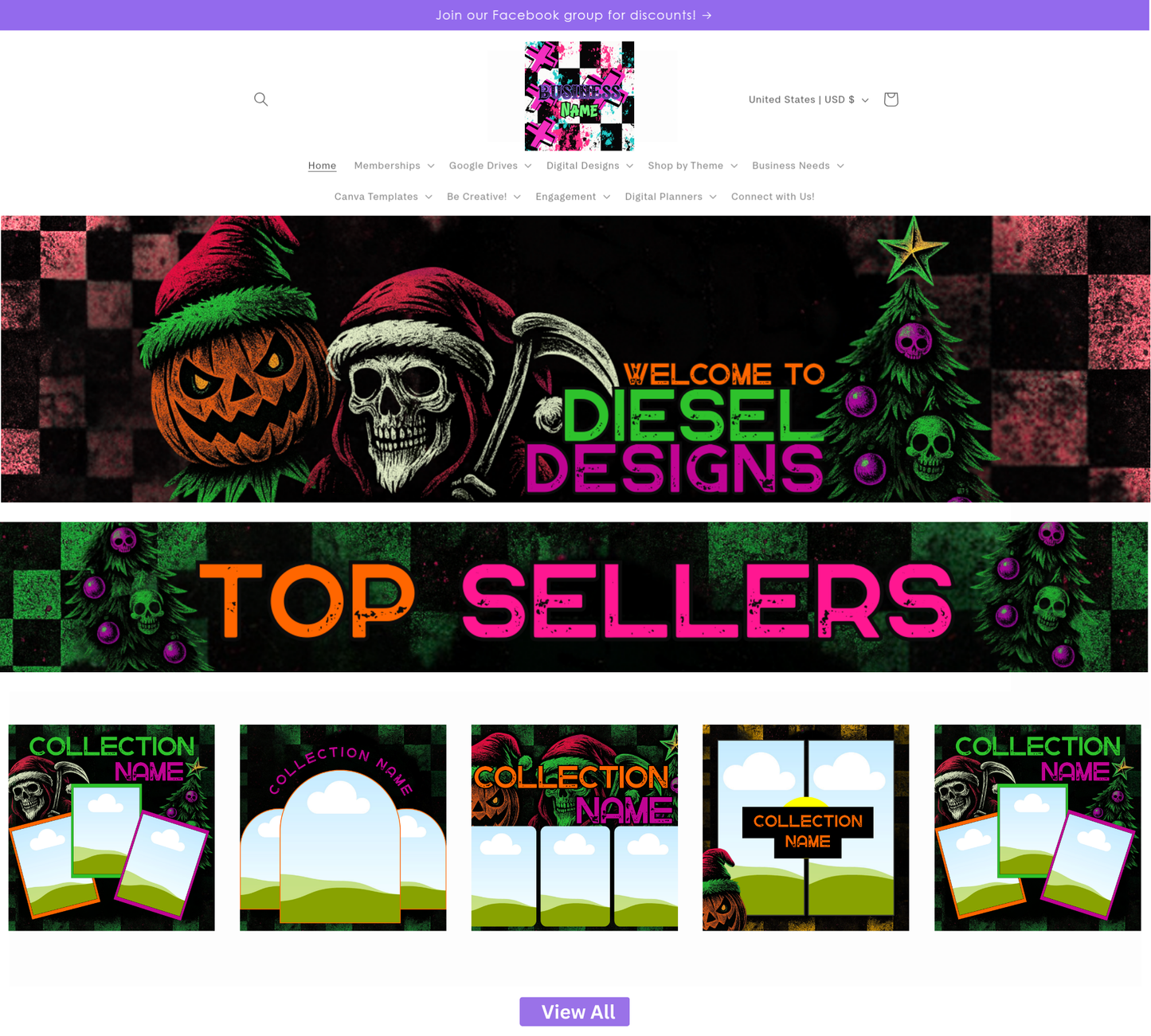 Naughty / Nice Website Kit Collab With Joyfully Creative Solutions | Edit In Canva