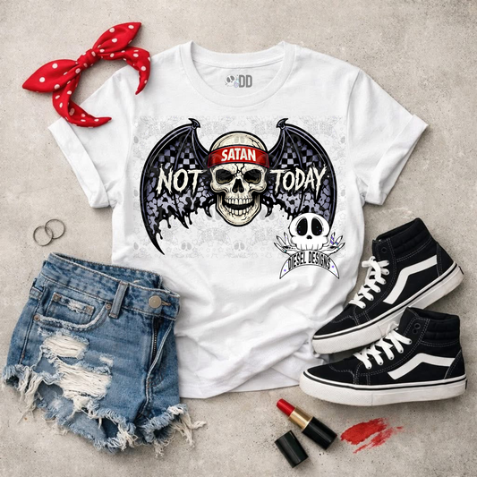 NOT TODAY SATAN PNG Design | Addie’s Cheer Fundraiser | Pay What You Can | Limited Time Digital Download | EXCLUSIVE DESIGN