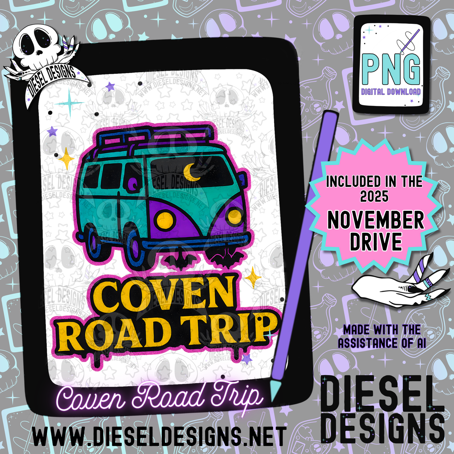 Coven Road Trip PNG  | 300 DPI | Transparent PNG | Digital File Only