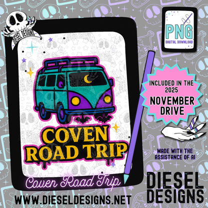 Coven Road Trip PNG  | 300 DPI | Transparent PNG | Digital File Only