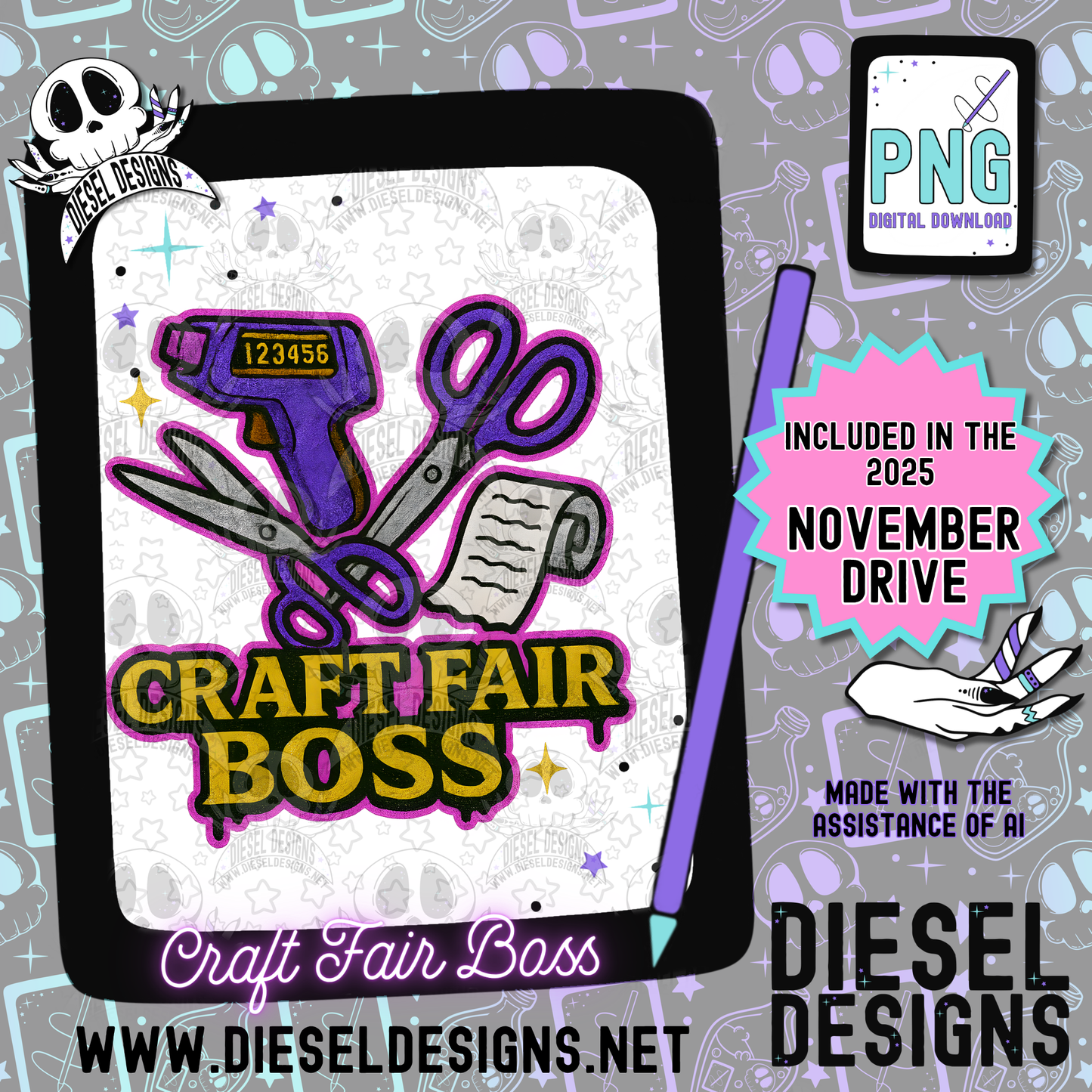Craft Fair Boss PNG  | 300 DPI | Transparent PNG | Digital File Only