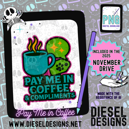 November 2025 Monthly Google Drives | 300 DPI | Transparent PNG | Seamless | Tumbler Wraps | Clipart