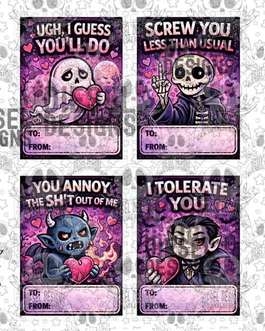 Petty Vibes Printable Valentine’s Day Cards for Kids – Reusable Classroom Valentines, Instant Download DIY Party Exchange Cards