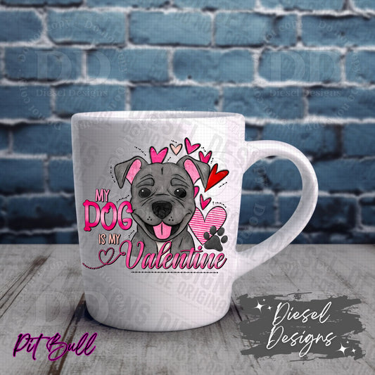 Valentine Dog - Pitbull | 300 DPI | Transparent PNG | Digital File Only