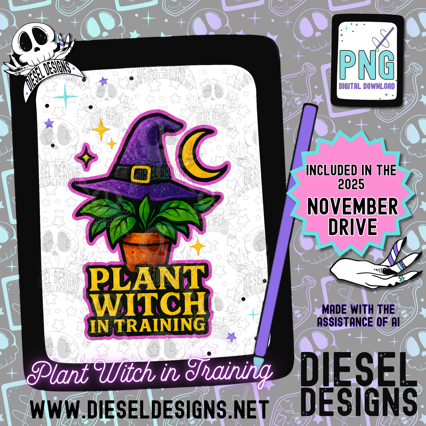 November 2025 Monthly Google Drives | 300 DPI | Transparent PNG | Seamless | Tumbler Wraps | Clipart