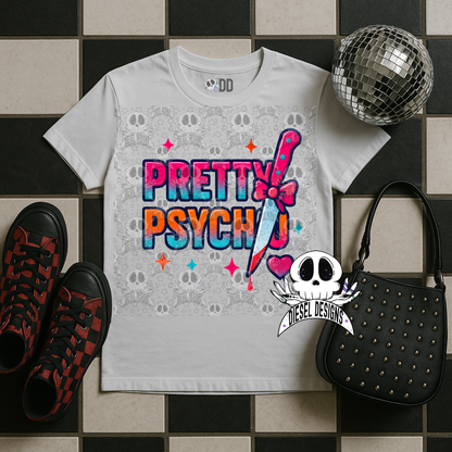 Pretty Psycho V2 PNG  | 300 DPI | Transparent PNG | Digital File Only