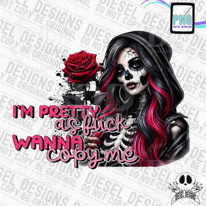 Pretty As Fuck PNG  | 300 DPI | Transparent PNG | Digital File Only