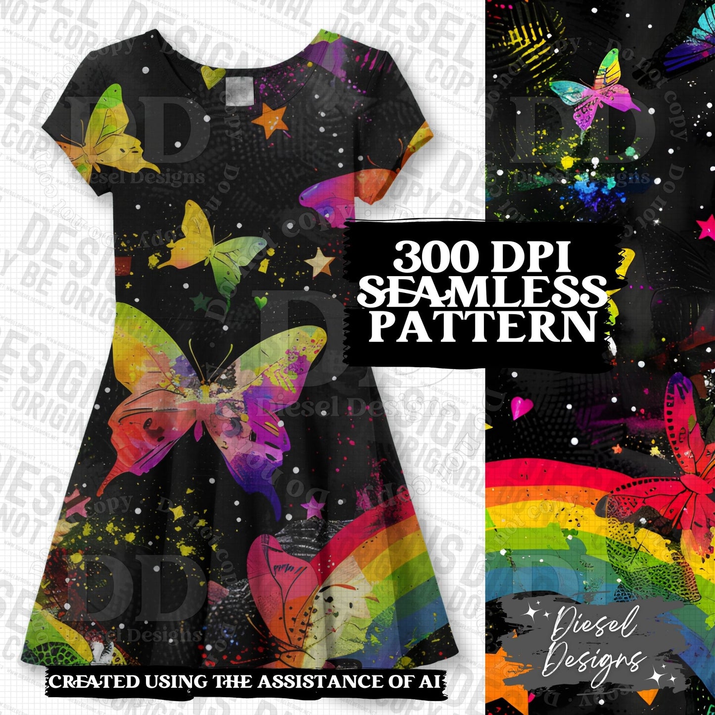 Pride Bees & Butterflies Seamless BUNDLE | 300 DPI | PNG | Seamless | Tumbler Wraps | Digital File Only