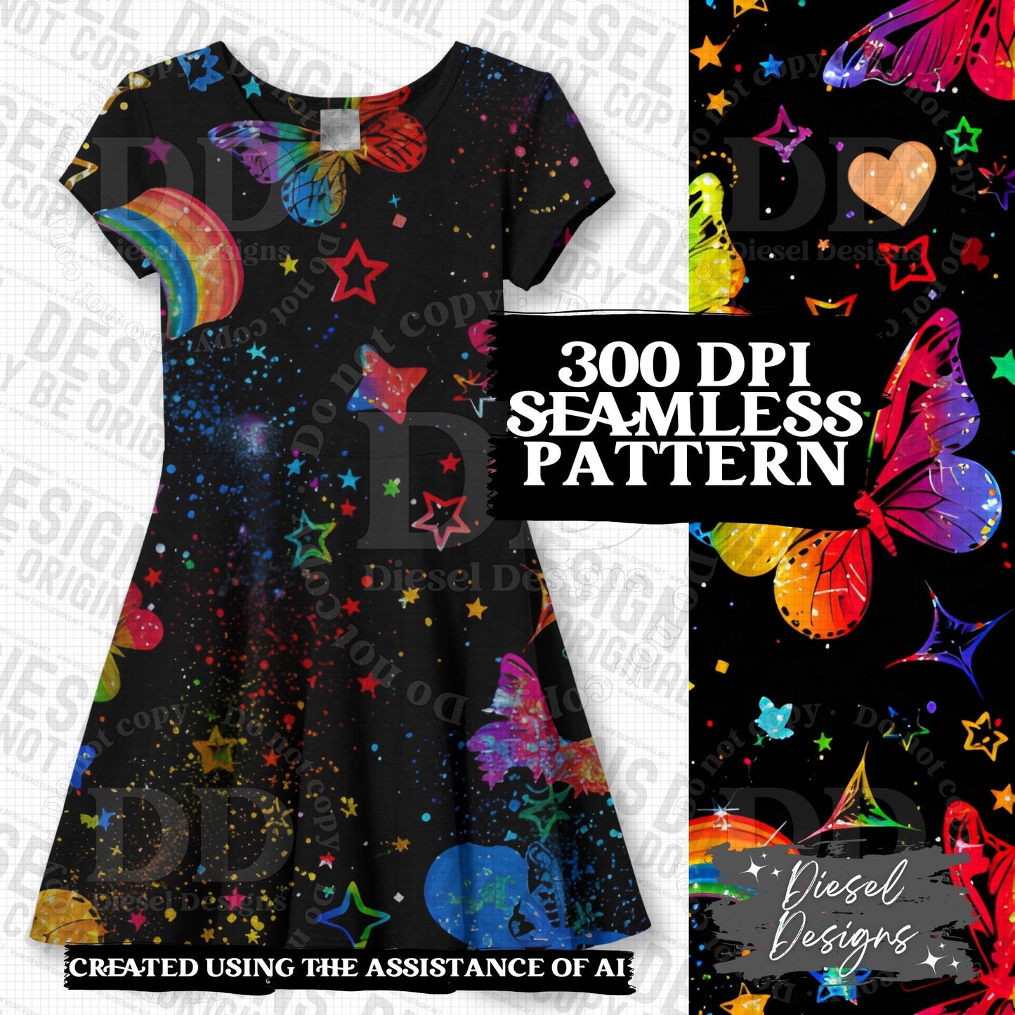 Pride Bees & Butterflies Seamless BUNDLE | 300 DPI | PNG | Seamless | Tumbler Wraps | Digital File Only