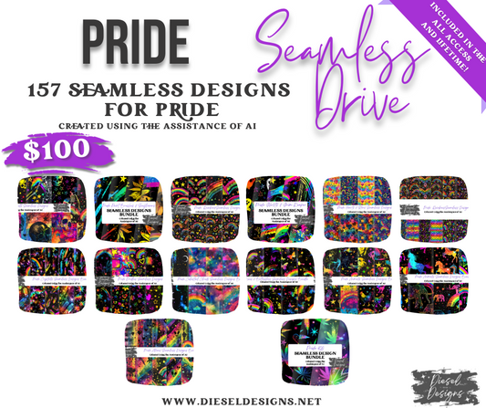 Pride Seamless Drive  | 300 DPI | Transparent PNG | Seamless | Tumbler Wraps |
