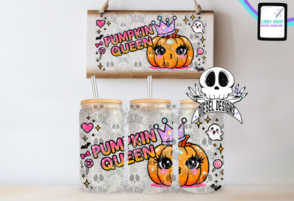 Pumpkin Queen LIBBY WRAP | 300 DPI PNG | 16 oz Libby Wrap | Digital File Only