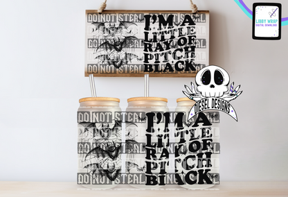 Ray Of Pitch Black LIBBY WRAP | 300 DPI PNG | 16 oz Libby Wrap | Digital File Only