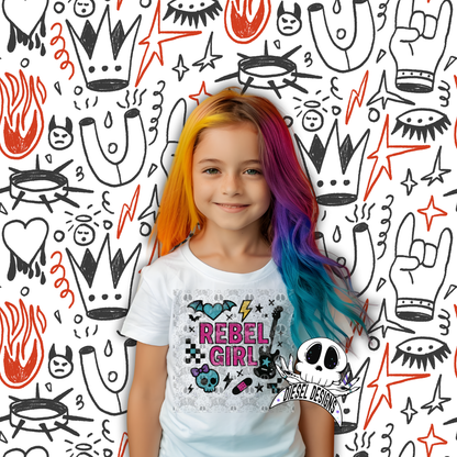 Punk Rock Bundle- Girl Designs  | 300 DPI | Transparent PNG | Digital File Only | Bundle